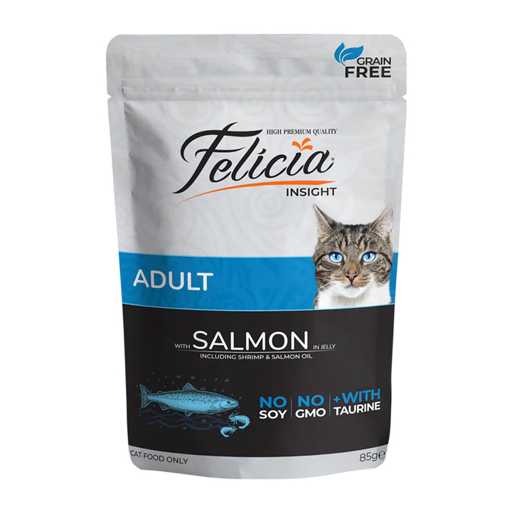 Felicia Adult Cats with Salmon in Jelly